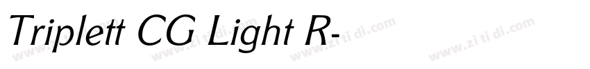 Triplett CG Light R字体转换